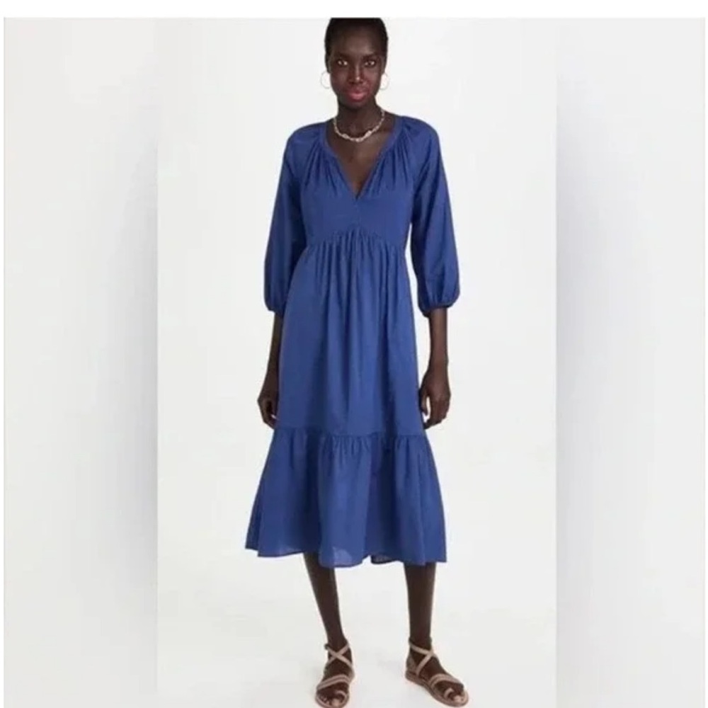 XiRENA Blue Tiered Midi Dress